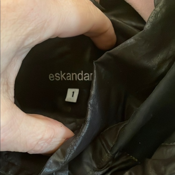 Eskandar Boxy MIDI Loden Rich Green Waxed Hooded Raincoat Jacket Size 1 - Picture 2 of 11